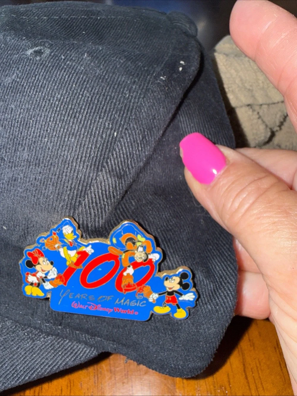 Walt Disney 100 Years Of Magic Cap Hat Mickey w 2 pins